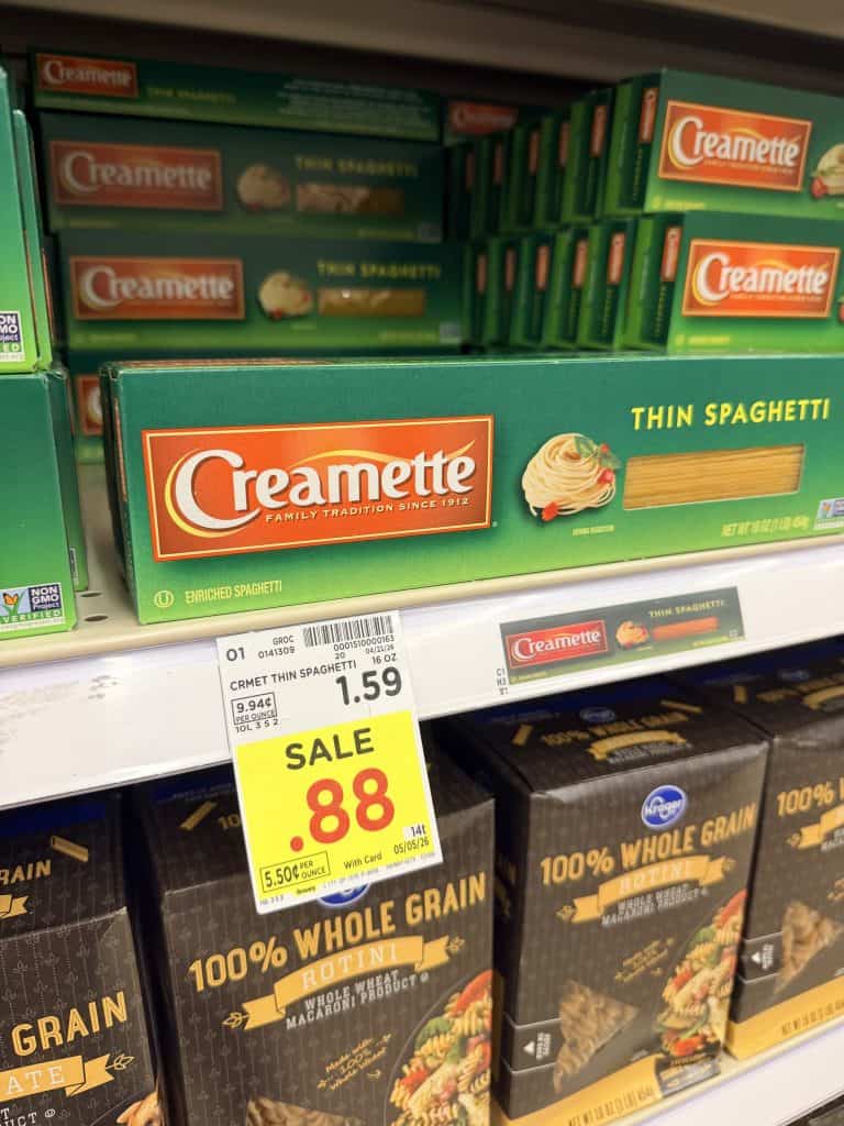 Creamette Pasta Kroger shelf image