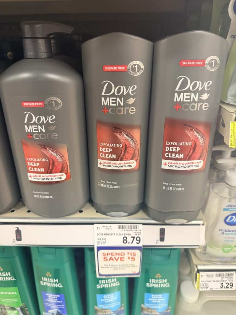 Dove Men+Care Body Wash Kroger Shelf image
