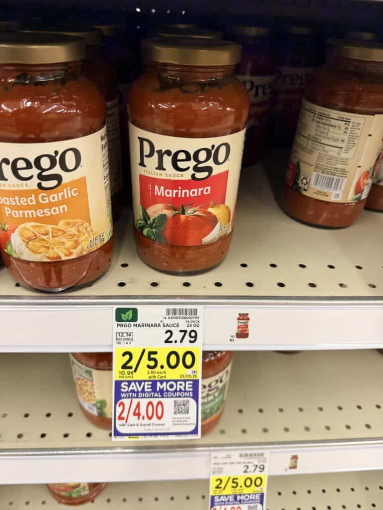 Prego Pasta Sauces Kroger Shelf Image 