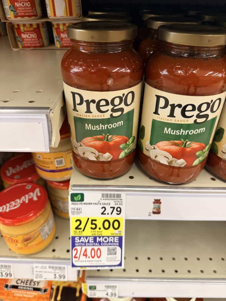 Prego Pasta Sauces Kroger Shelf Image 