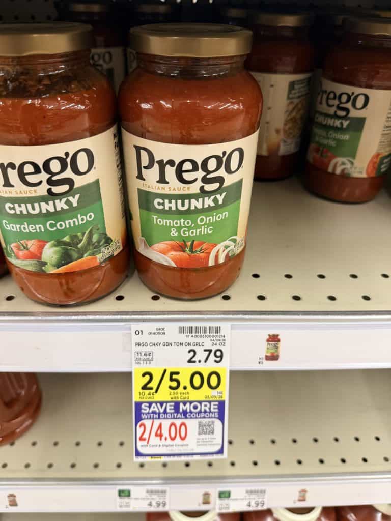 Prego Pasta Sauces Kroger Shelf Image 