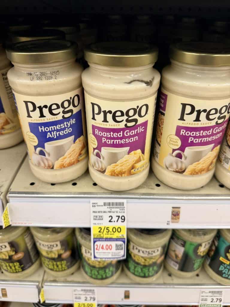 Prego Pasta Sauces Kroger Shelf Image 