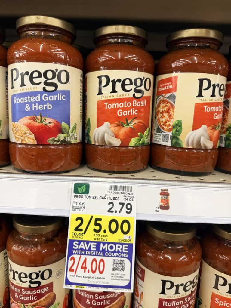 Prego Pasta Sauces Kroger Shelf Image 