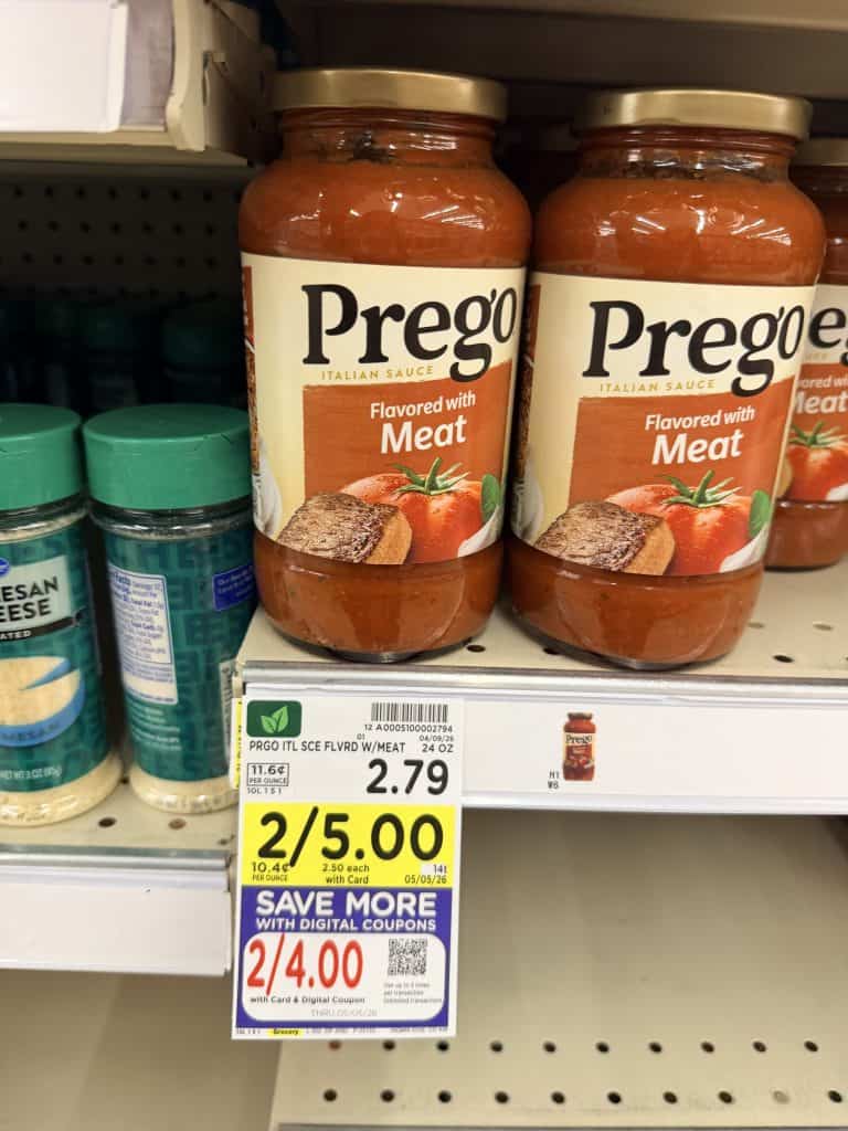 Prego Pasta Sauces Kroger Shelf Image 