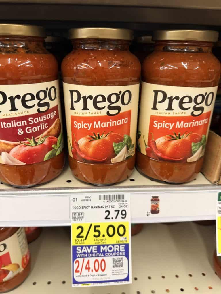Prego Pasta Sauces Kroger Shelf Image 