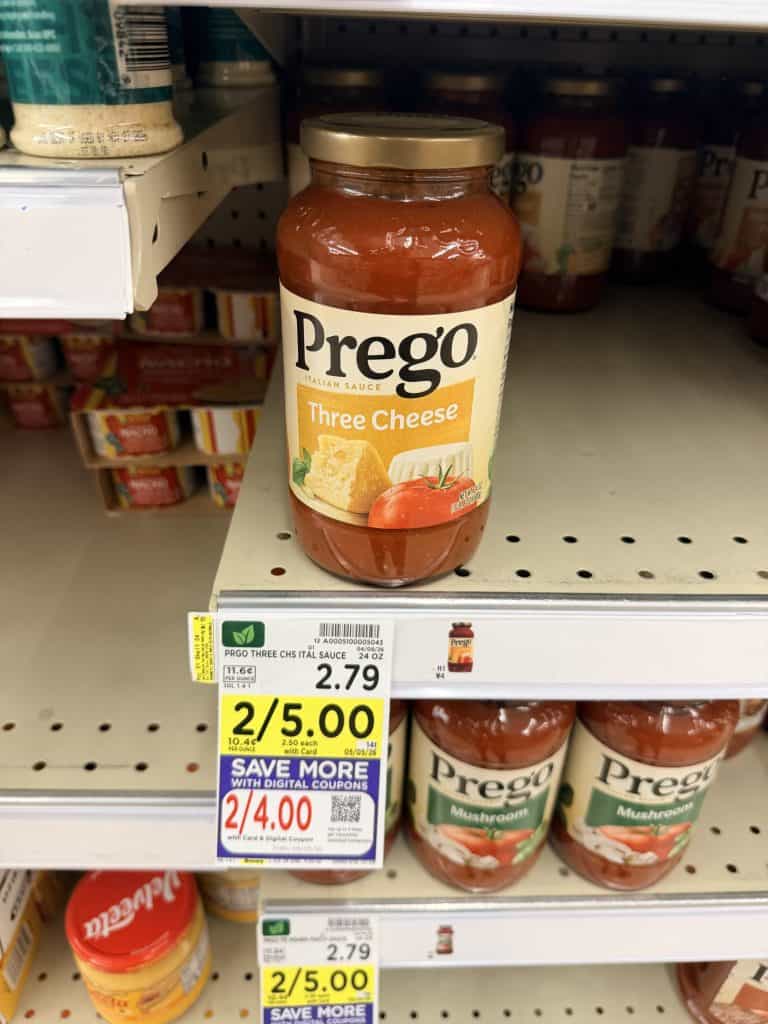 Prego Pasta Sauces Kroger Shelf Image 