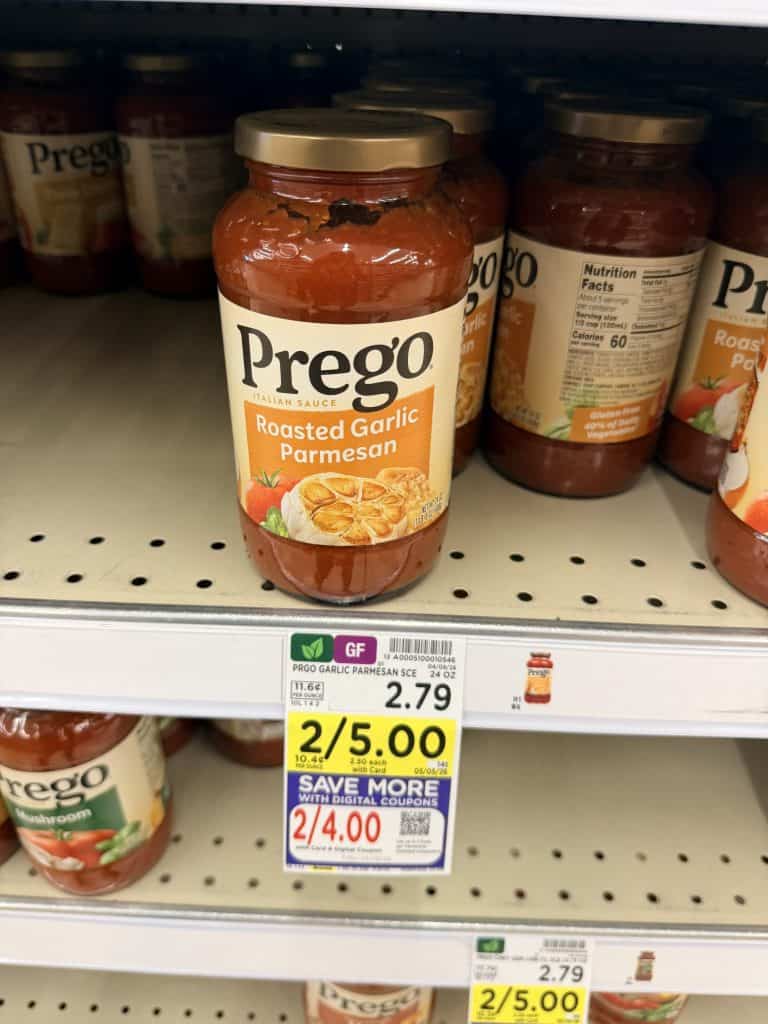 Prego Pasta Sauces Kroger Shelf Image 