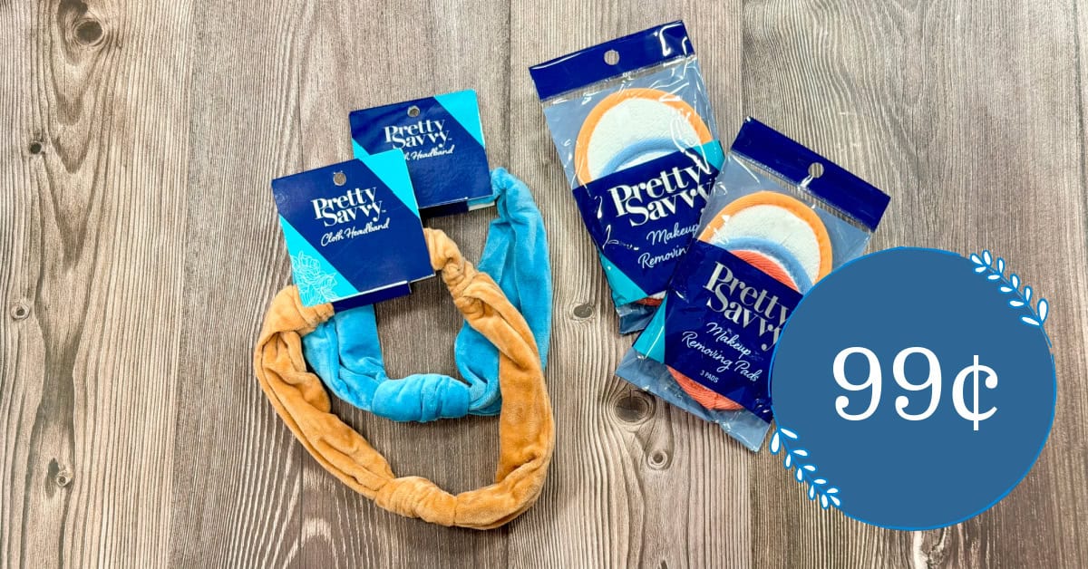 Pretty Savvy Makeup Remover Pads and Headbands ONLY 99¢!