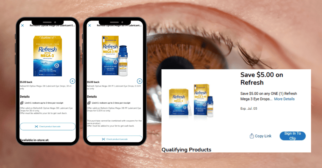 Refresh Eye Drops Kroger Digital Coupon and Ibotta Rebates