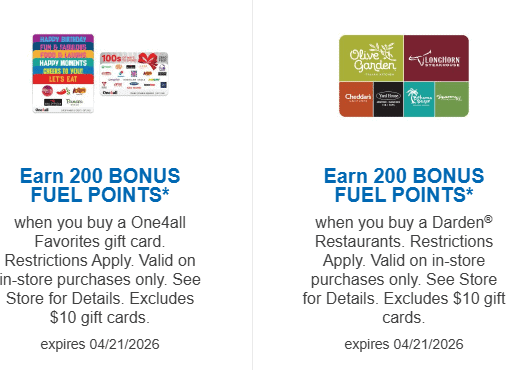 200 bonus fuel points kroger