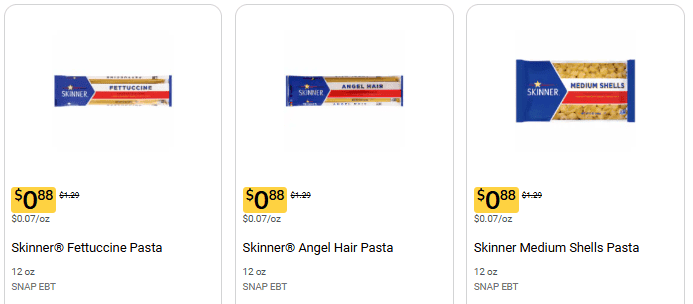 Skinner Pasta Kroger Shelf Image