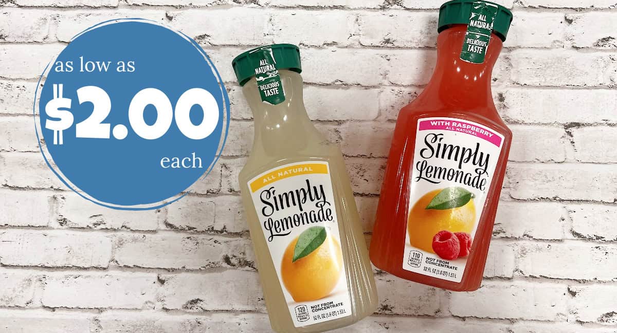Simply Drinks as low as $2.00!