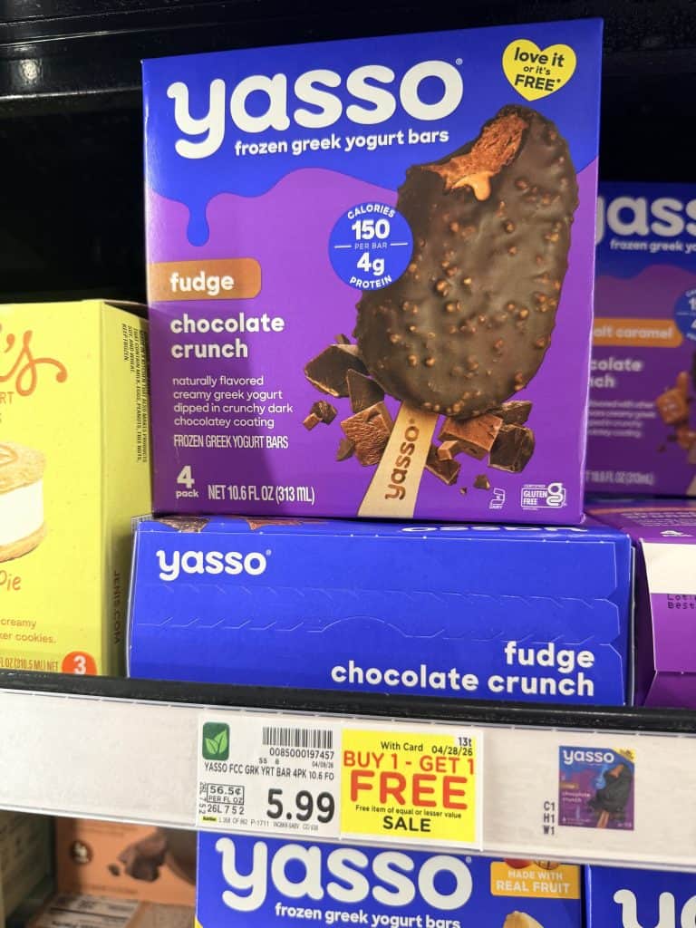 Yasso Bars and Pints Frozen Yogurt Kroger Shelf Image