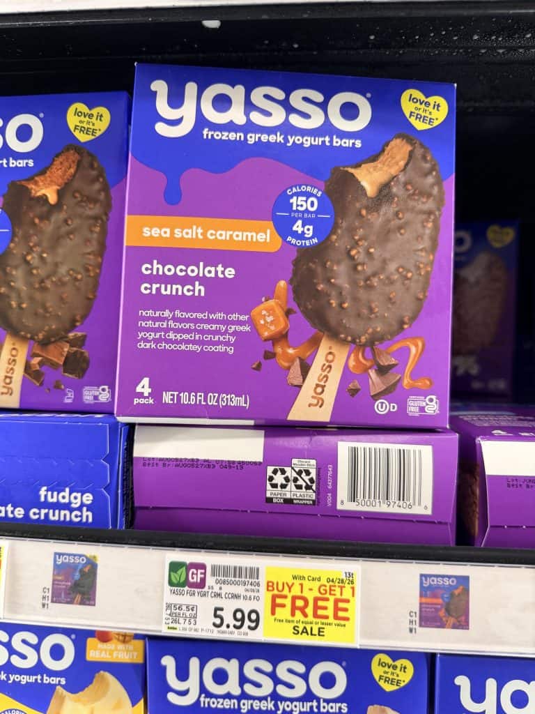 Yasso Bars and Pints Frozen Yogurt Kroger Shelf Image