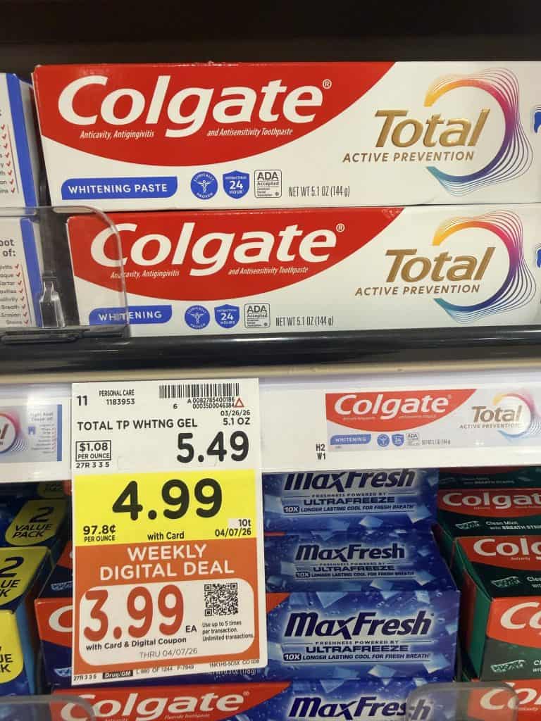 colgate toothpaste kroger shelf image (1)