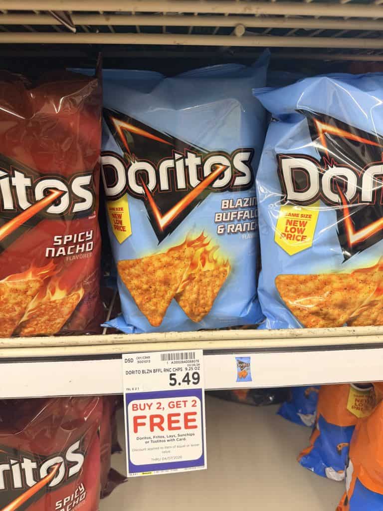 doritos, tostitos and smartfood kroger shelf image (1)