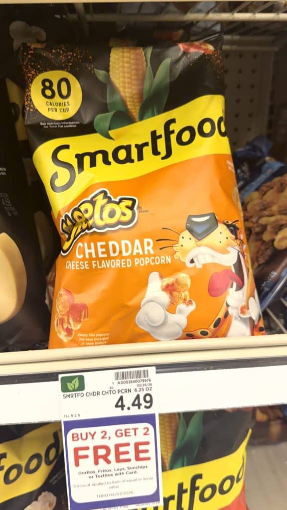 doritos, tostitos and smartfood kroger shelf image (1)