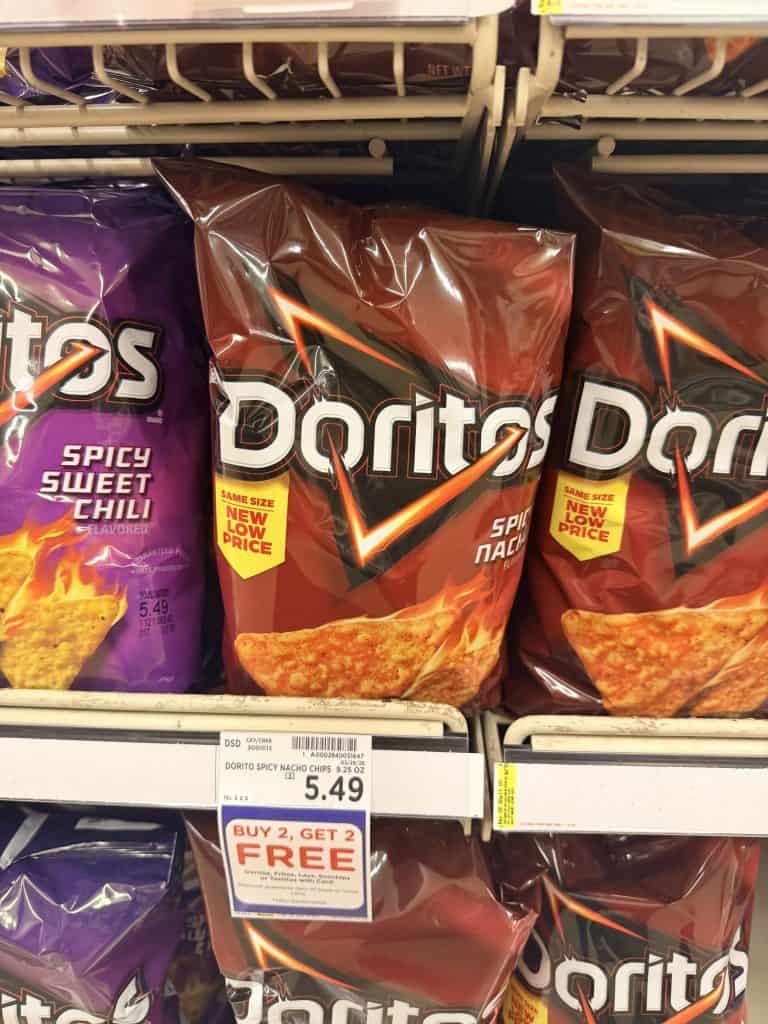 doritos, tostitos and smartfood kroger shelf image (1)