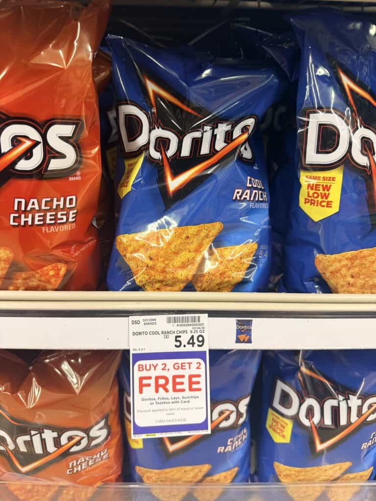 doritos, tostitos and smartfood kroger shelf image (1)