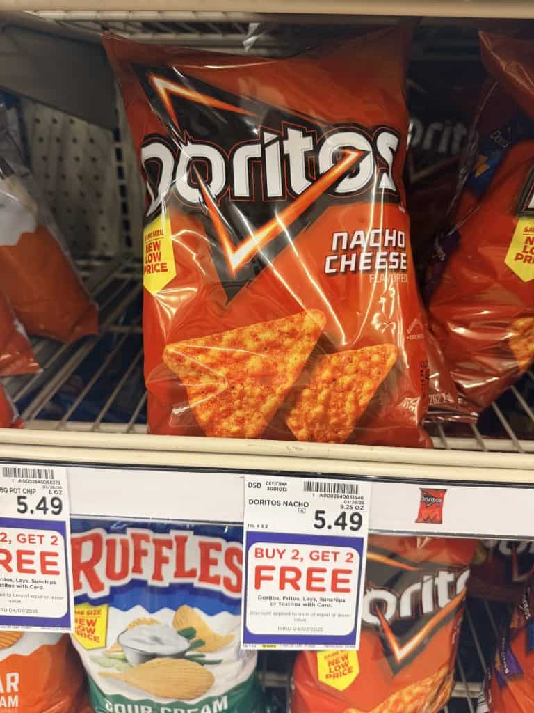 doritos, tostitos and smartfood kroger shelf image (1)