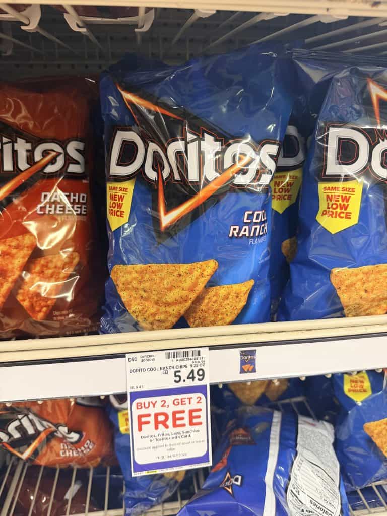 doritos, tostitos and smartfood kroger shelf image (1)