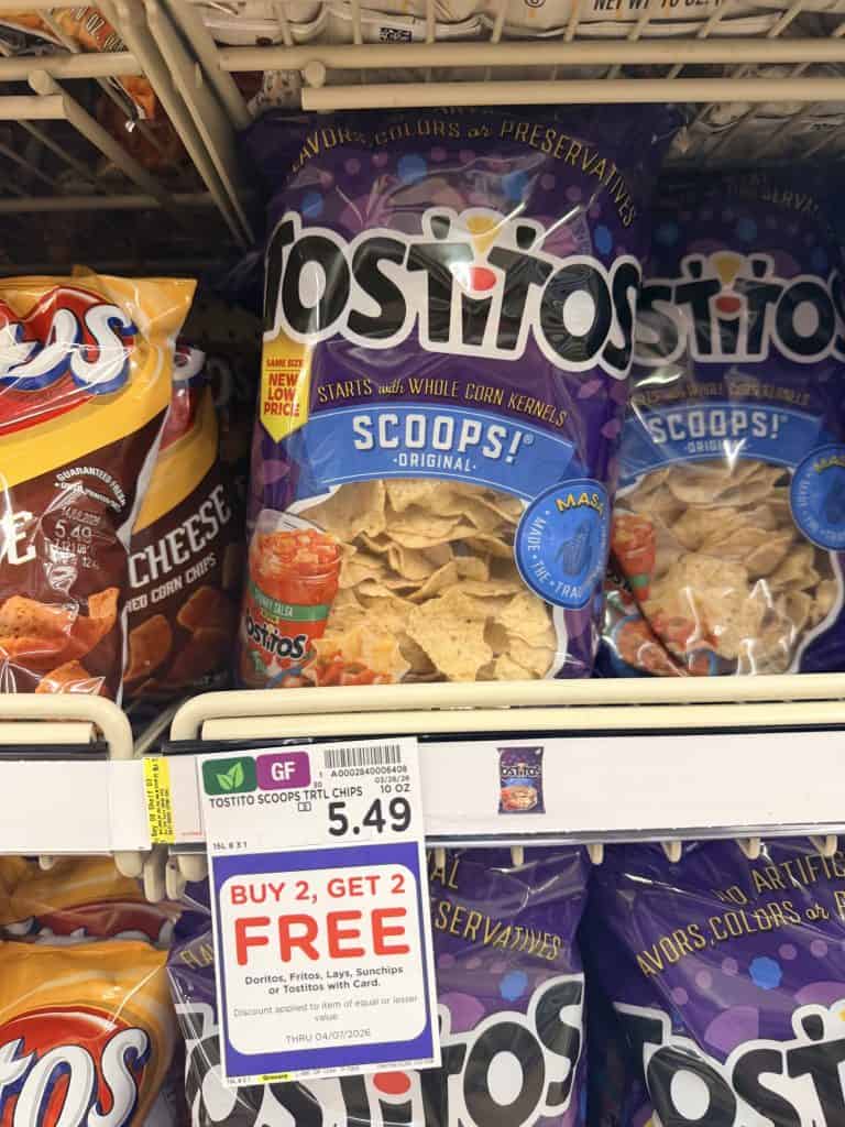 doritos, tostitos and smartfood kroger shelf image (1)