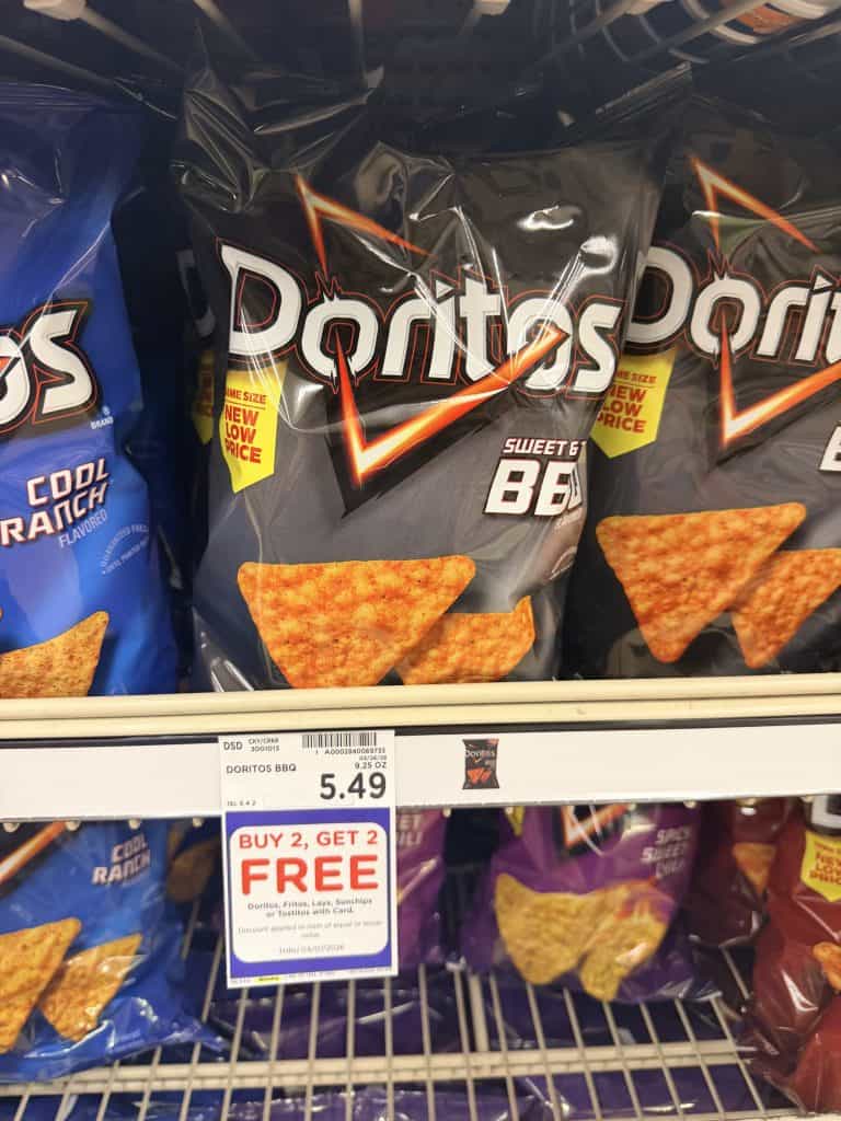 doritos, tostitos and smartfood kroger shelf image (1)