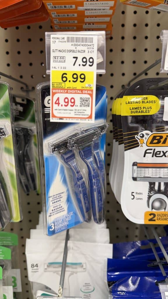 gillette razors kroger shelf image (4)