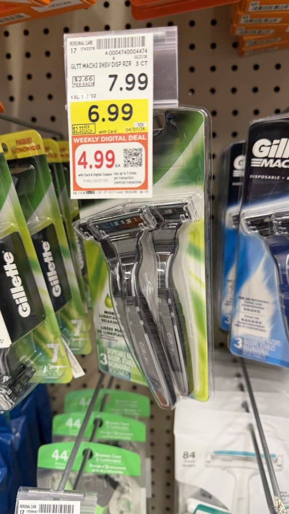 gillette razors kroger shelf image (4)