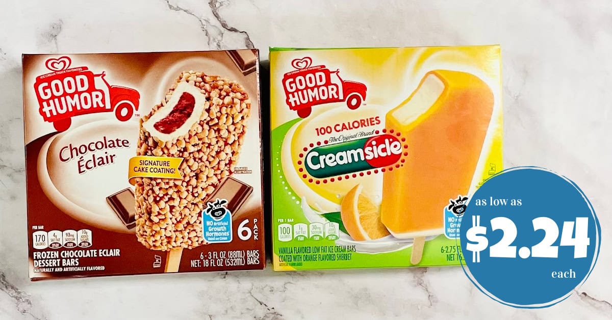 Good Humor Bars as low as $2.24!