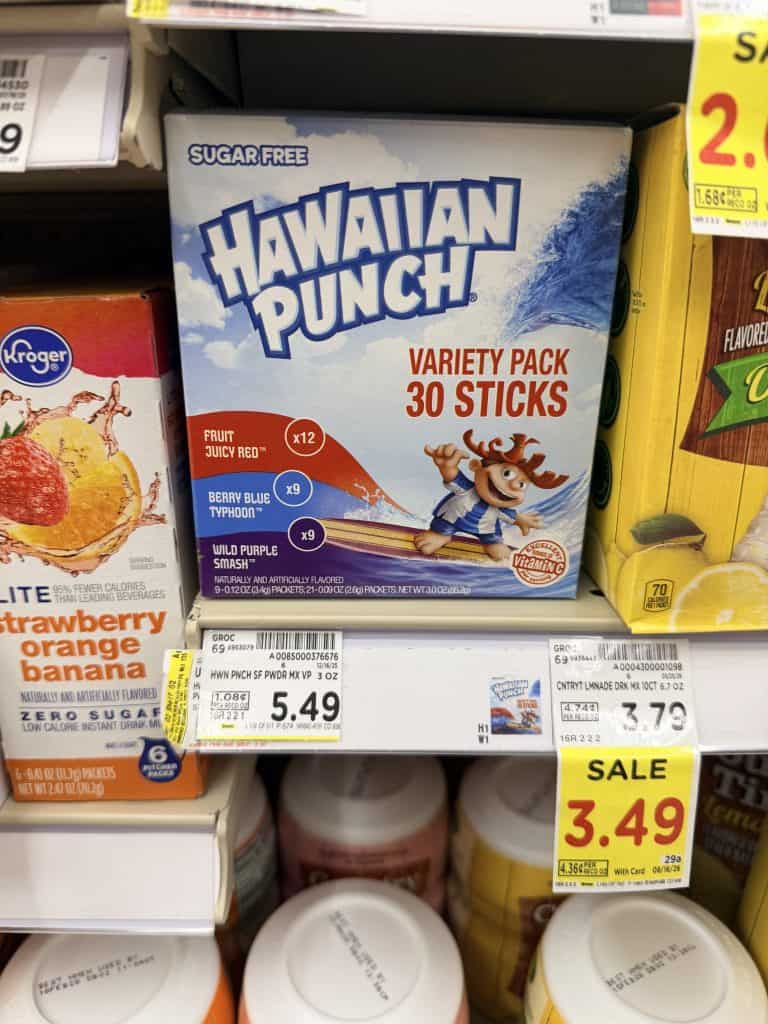 hawaiian punch drink mix kroger shelf image