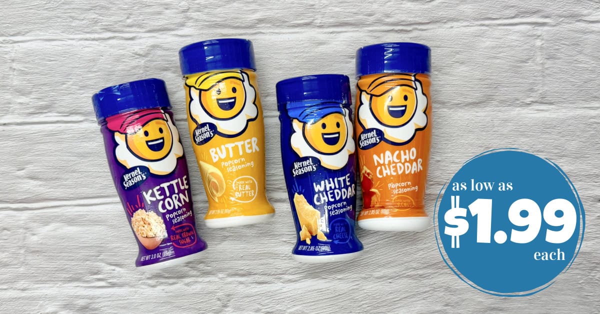 Kernel Seasons Seasonings as low as $1.99!