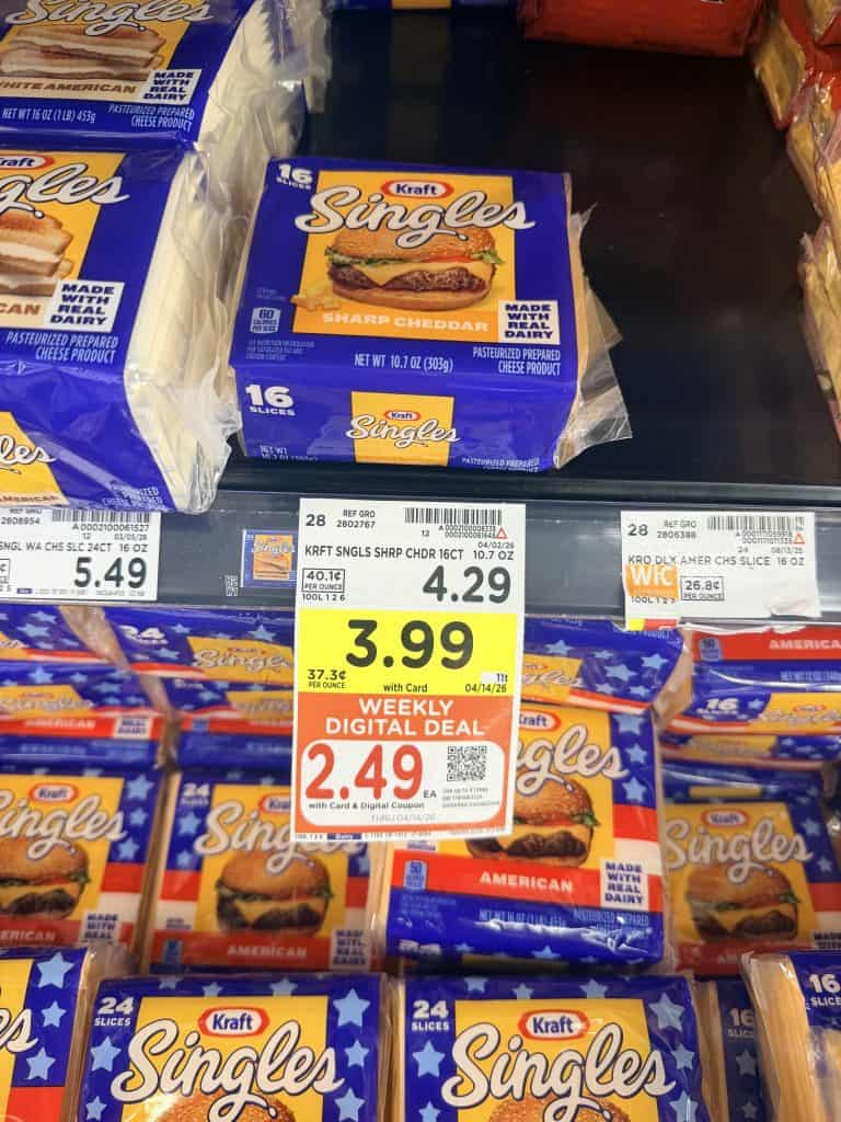 kraft cheese singles kroger shelf image (1)