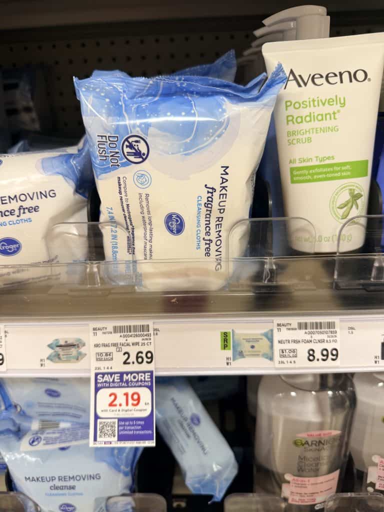 kroger facial wipes kroger shelf image (1)