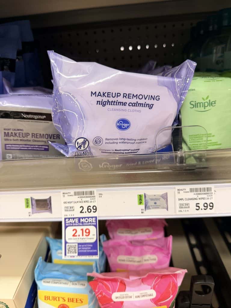 kroger facial wipes kroger shelf image (1)