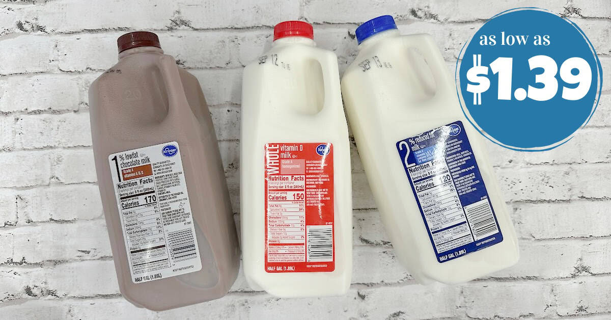 Kroger Milk as low as $1.39!
