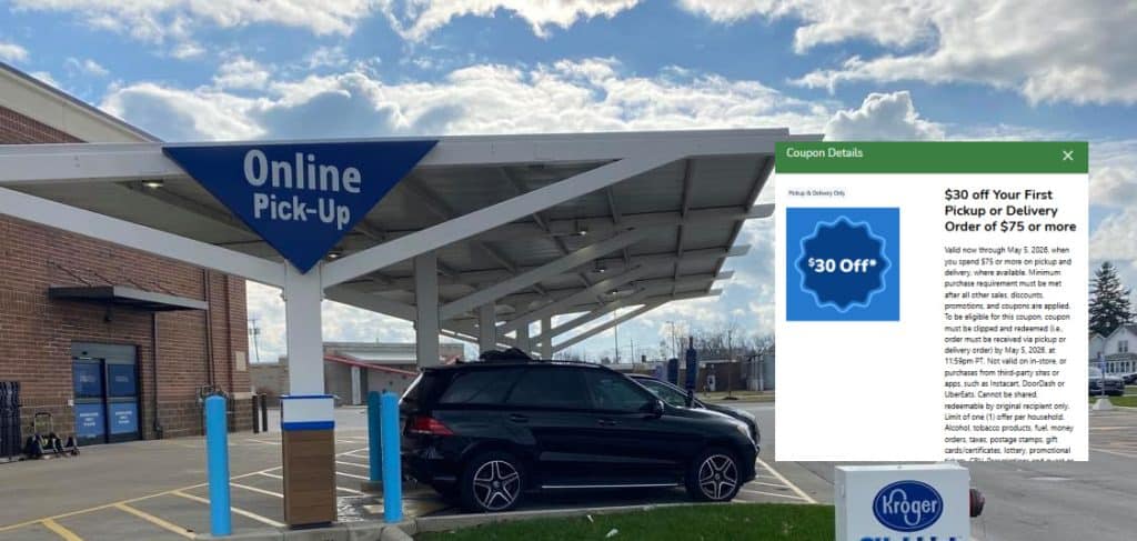 kroger pickup delivery coupon