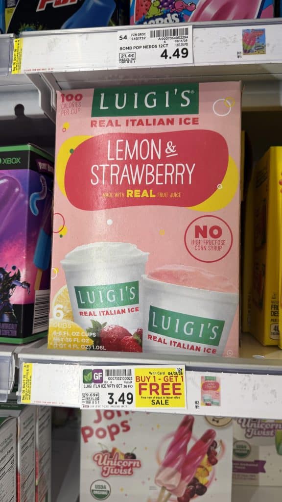luigi's italian ice kroger shelf image