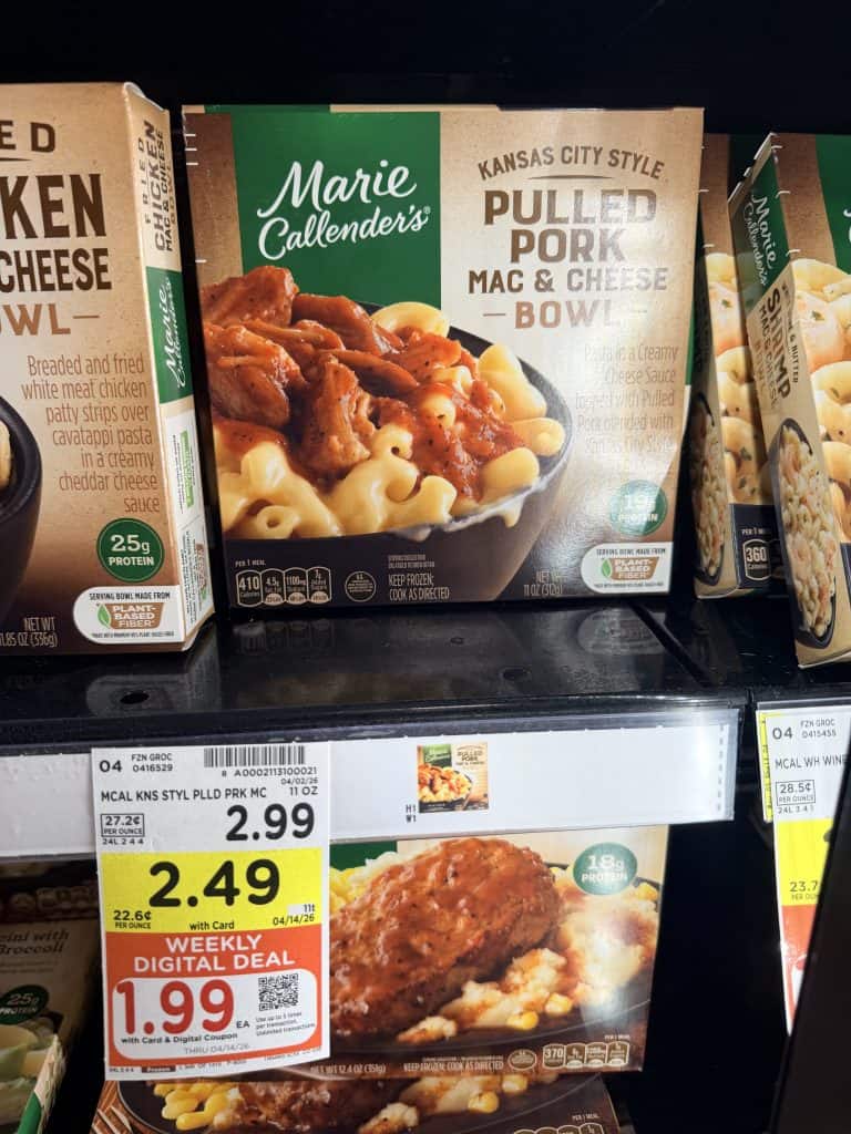 marie callenders meals kroger shelf image (2)