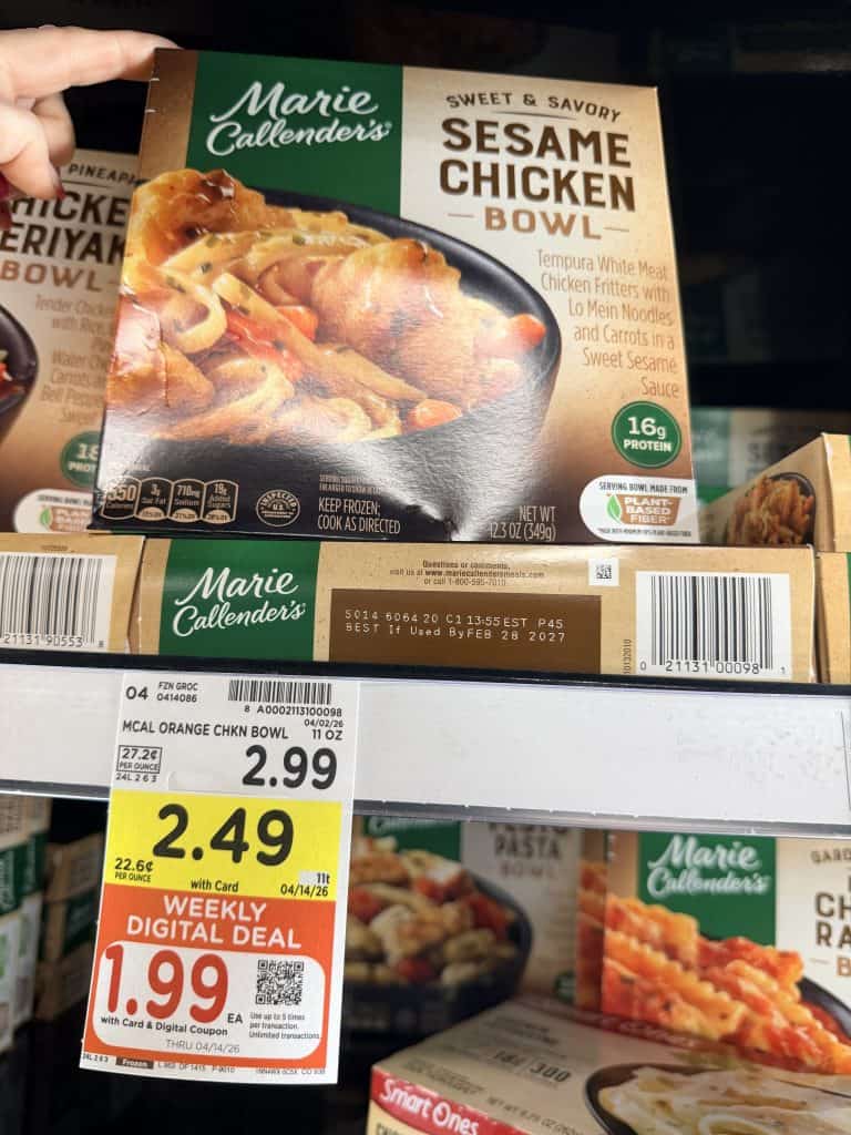 marie callenders meals kroger shelf image (2)