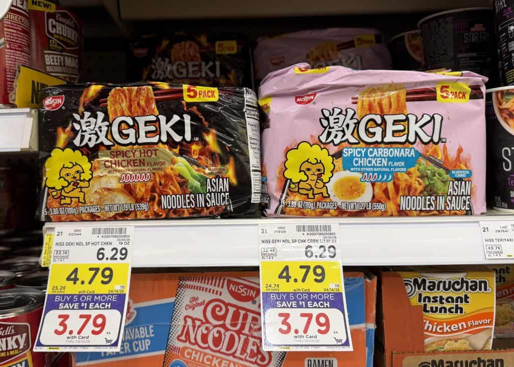 nissin geki ramen kroger shelf image