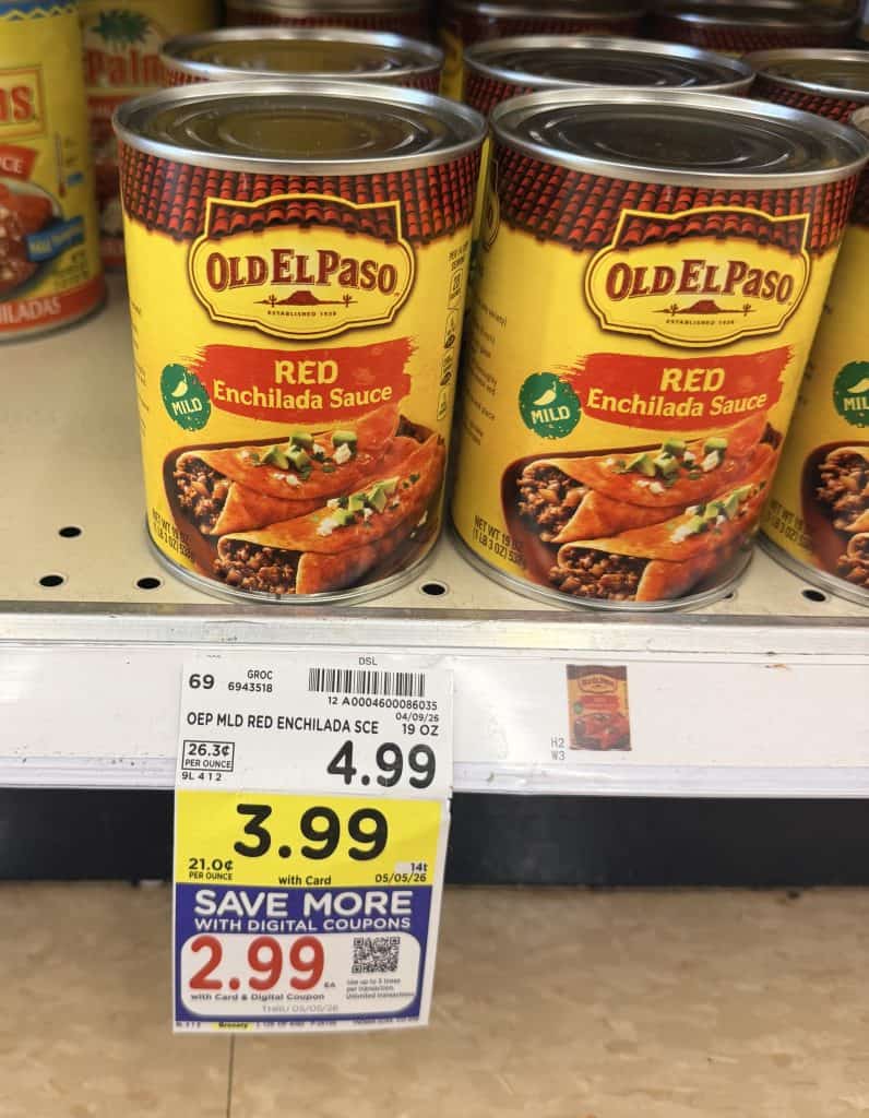 old el paso enchilada sauce kroger shelf image