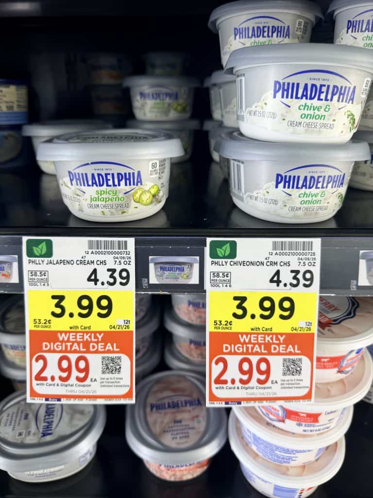 philadelphia cream cheese kroger shelf image (1)