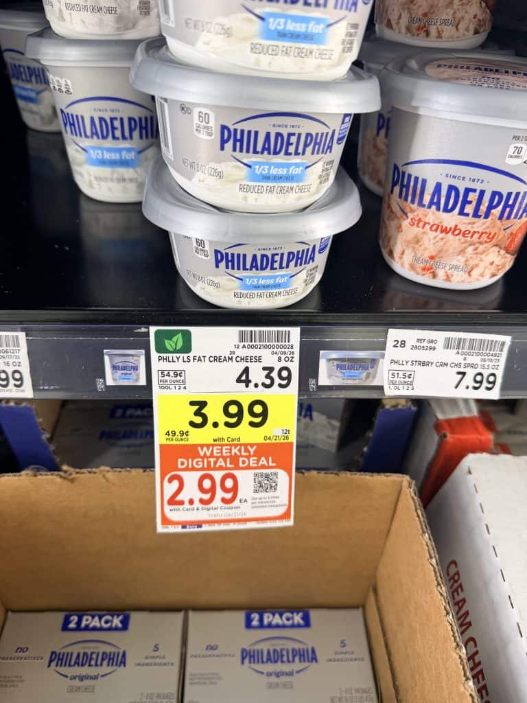 philadelphia cream cheese kroger shelf image (1)