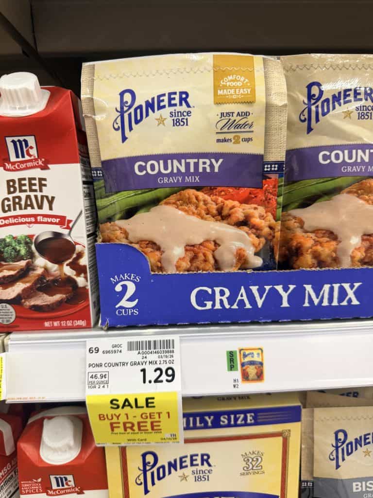 pioneer gravy mix kroger shelf image (1)
