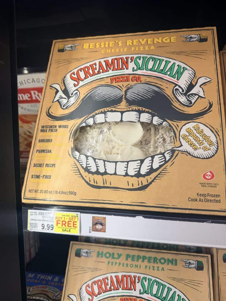 screamin sicilian pizza kroger shelf image (1)