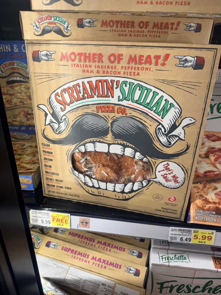 screamin sicilian pizza kroger shelf image (1)