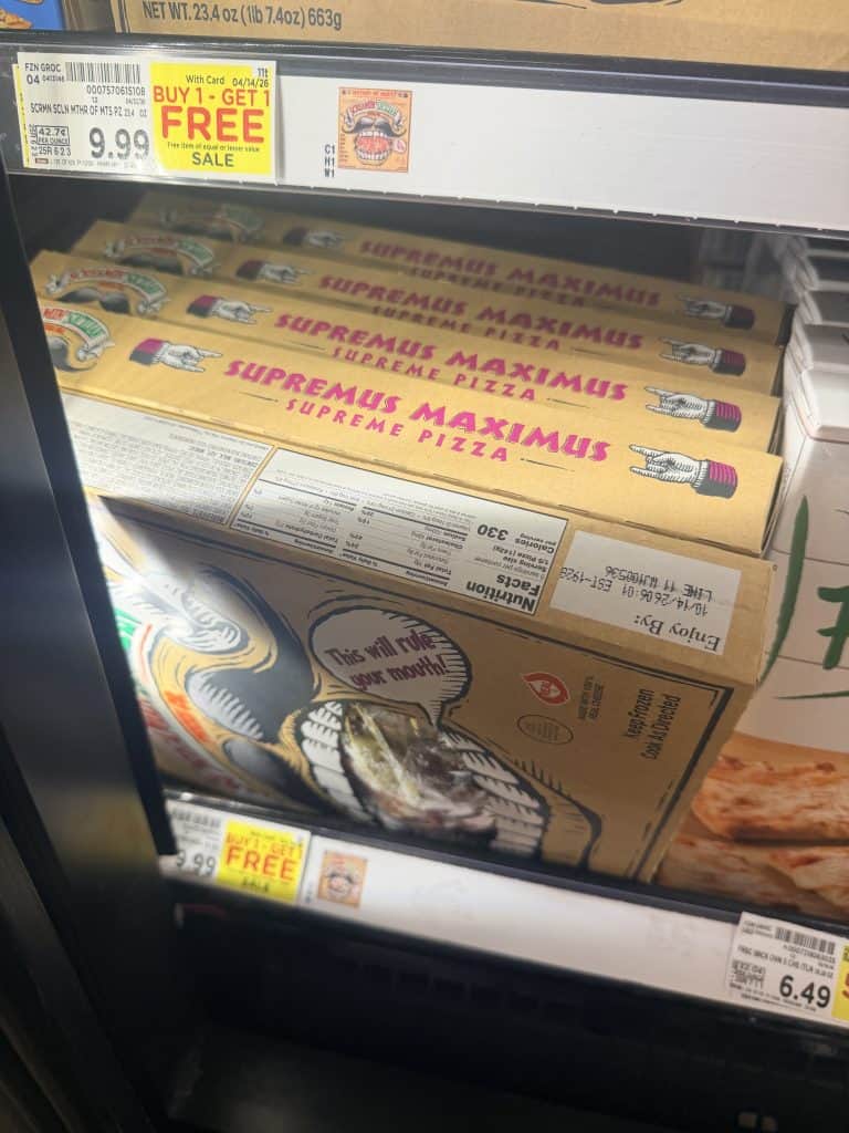 screamin sicilian pizza kroger shelf image (1)