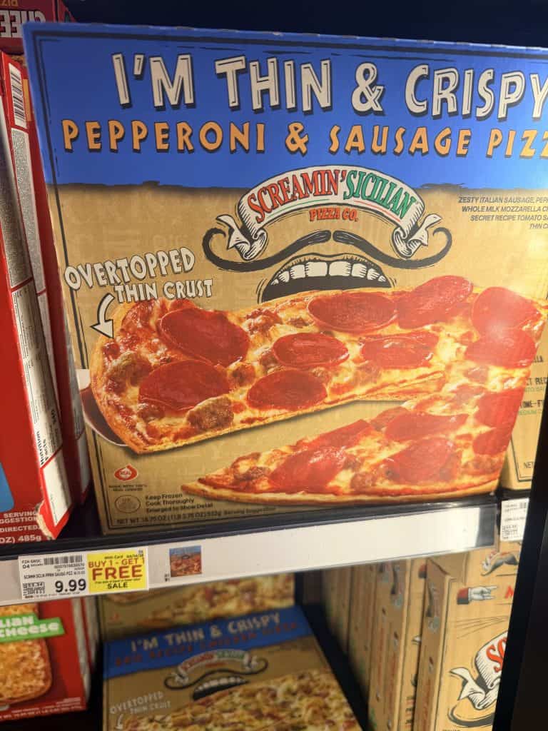 screamin sicilian pizza kroger shelf image (1)