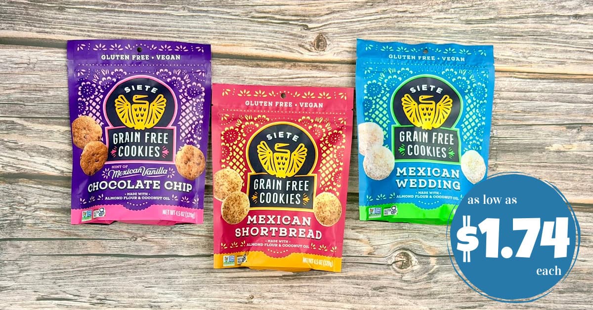 Siete Cookies as low as $1.74!